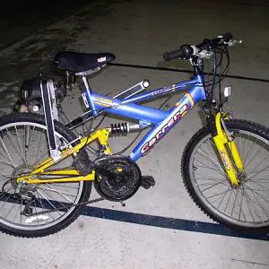blue and yellow bike