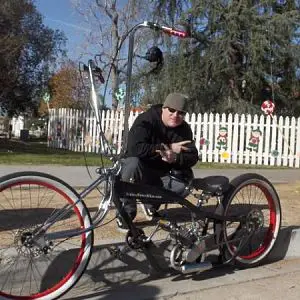 Me & the first 'Low Rider Rat Rod' @ the Christmas ride a few years ago.