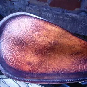 Rich Phillips "squash blossom" leather saddle