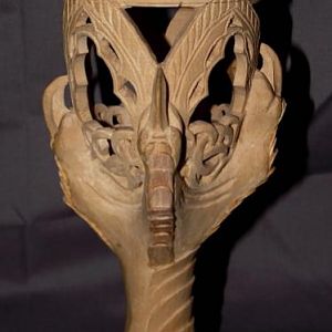 dragon goblet before it was painted stands 9.5 high and about 4.5 around