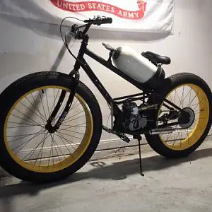 Bike with converted 49cc motor