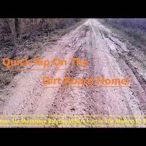 Motorized Bicycle Trail Ride 17 ( Ripping Down Dirt Trail Home) 42mph Rips at end!