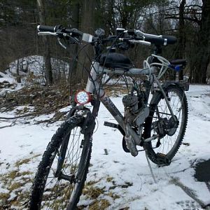 My Bike in the snow