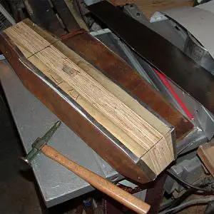 11- Tank panels formed around a wooden buck.