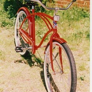 My Red Huffy and soon to be my first motorized bicycle.