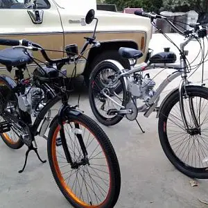Black and Silver 2-Stroke Bikes