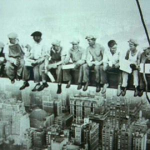 You think building a motor bike is tough... Try being a construction skyscraper in the old days!
