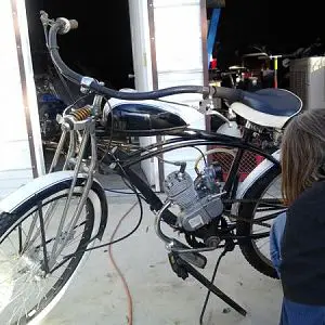 Tuning up a 2-Stroke electra gas bike built in '07