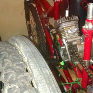 custom motor mount, full suspension tricycle 66cc