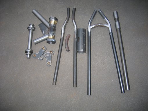 A few of the hand made parts for the Excelsior...