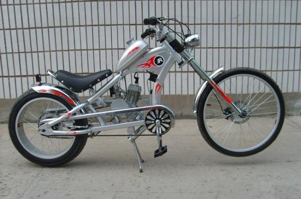 CDH MOTOR mounted on bike;
2 stroke bicycle engine kit CDH 80CC