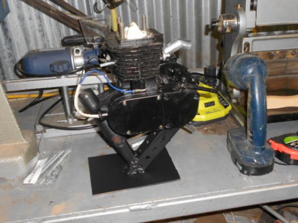 engine stand in use