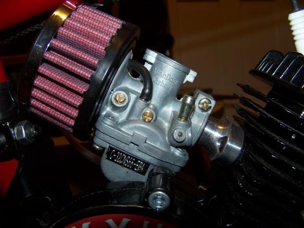 new HD air filter on new style cns carb.