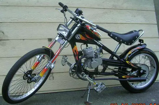 motorized occ chopper bicycle