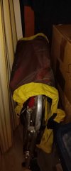 Bicycle trailer folds flat for easy storage.jpg