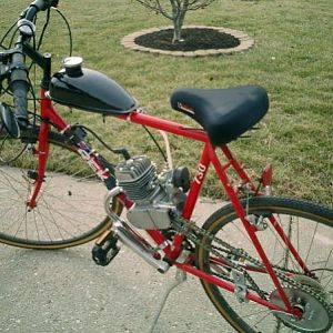 Trek frame with a 2 stroke HT engine