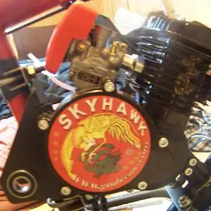 80/66cc skyhawk 2010. with new hex head hardware. and jack shaft/shift kit.