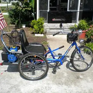Gasoline Homemade trike. I am new to this site and would like feedback. I will be posting more pictures very soon.