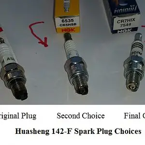 Spark Plug Choices for Huasheng 142 F
https://www.youtube.com/user/JimConHam/videos