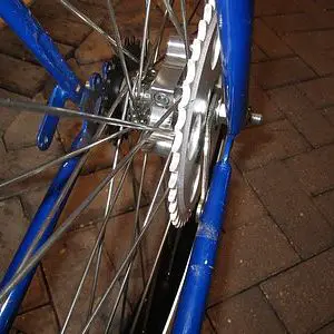 Rear wheel with Pirate sprocket