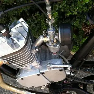 stock carb, manic head. ported intake
