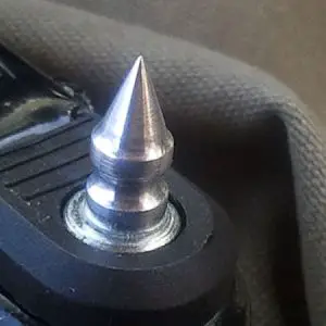 Close up of one of the machined spikes.....