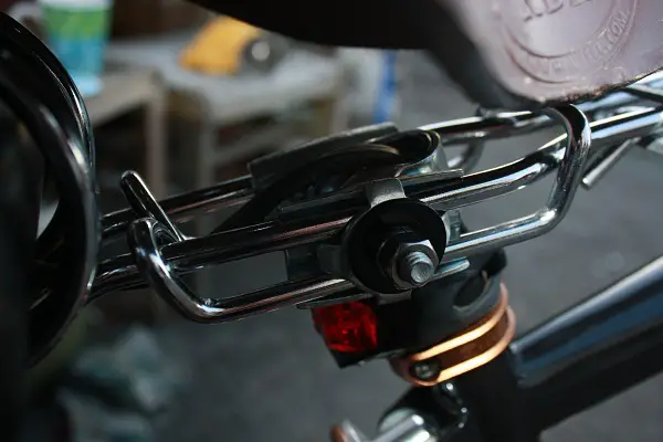 032
out the seat post.
You have to get the ride height.
Mark it. Then drill and notched the seat post about a half inch. So as to get the wire thro