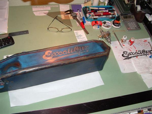 13- Finished tank- Painted, pin striped, and distressed