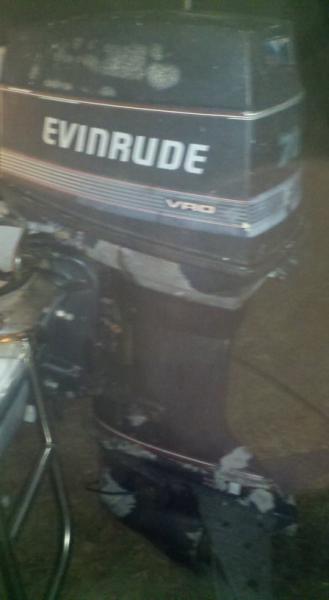 70hp Evinrude outboard Looks like crap, but it loves to run a wot! It don't like to just sit and idle. It hates reverse, to get in reverse when coming