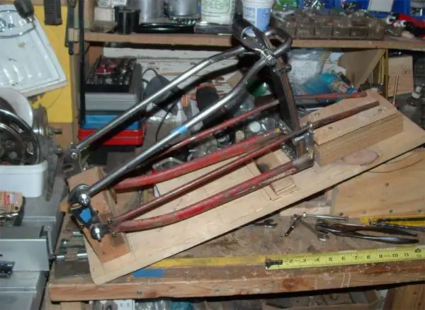 8- Fork fabrication with Model T Ford leaf springs
