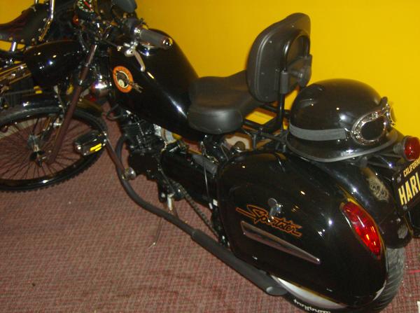 80cc retro black Harley, built from occ frame