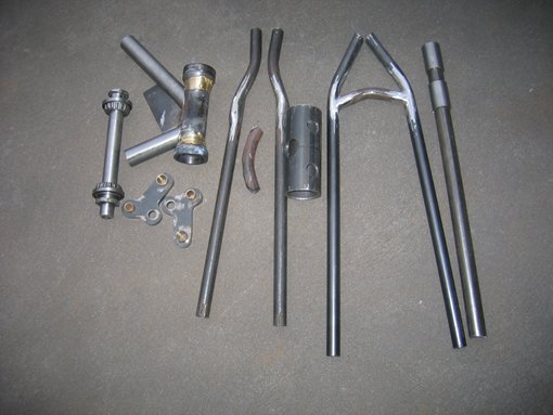 A few of the hand made parts for the Excelsior...