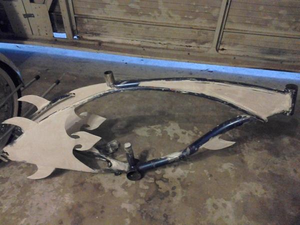After welding, one coat of bondo, and light sanding.