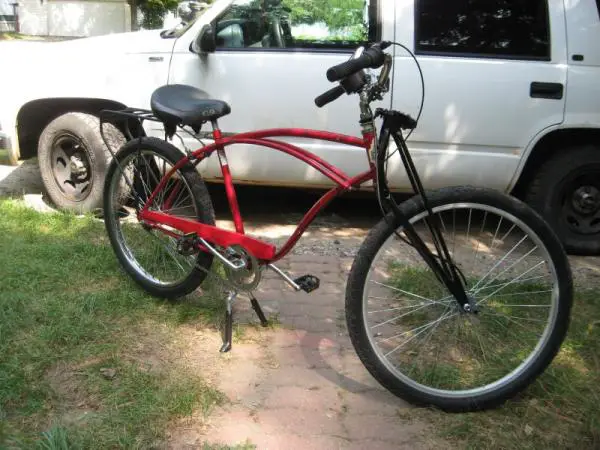 Bike with laid back seat