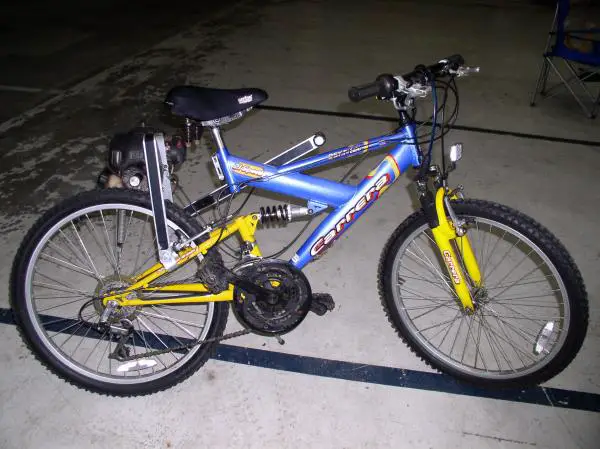 blue and yellow bike