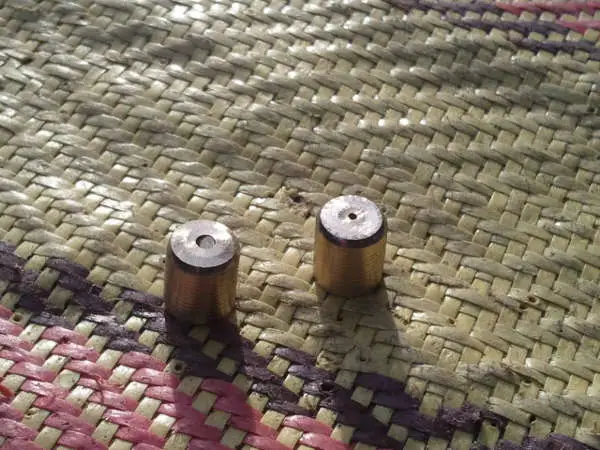 Brass inserts turned down to install into new caps.....