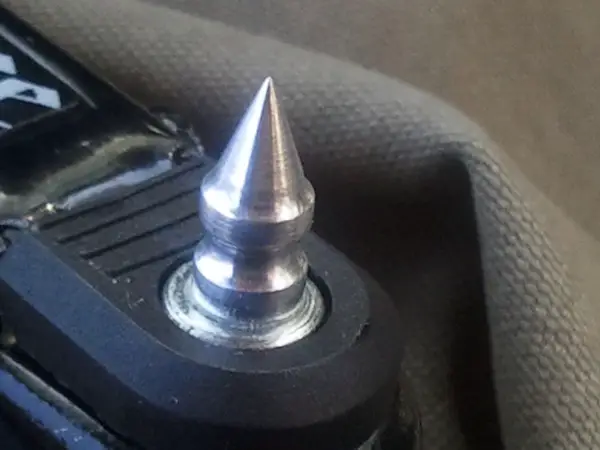 Close up of one of the machined spikes.....