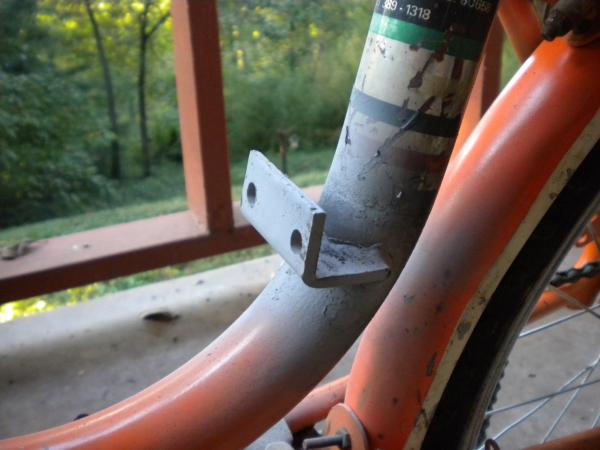Custom motor-mount for rear of engine.