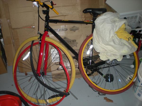 DSCN2443 

My old and busted bike:Old not so faithfull..
Go with good brakes whatever you do. I sustained a sprained wrist, fractured wrist and som
