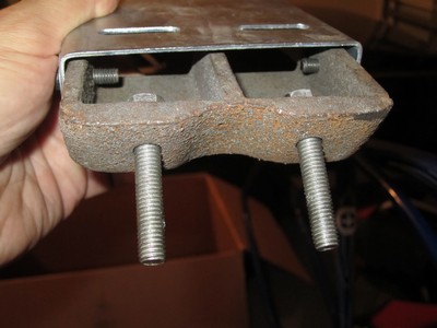 Engine mount was chiseled from stone...