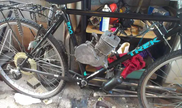 Engine test fitted to bike, needs work. | Motorized Bicycle Engine Kit ...