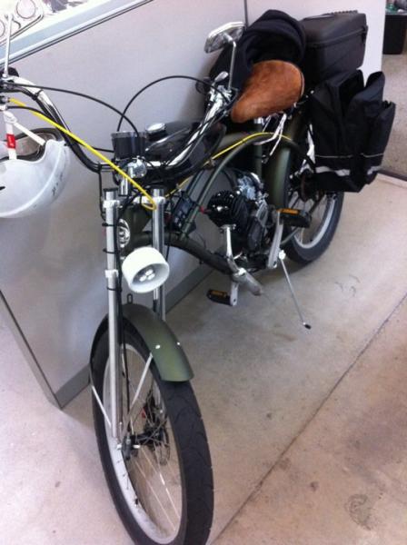 first ride into work. its now at about 287 miles and i'm only half way through my second gallon of mix.