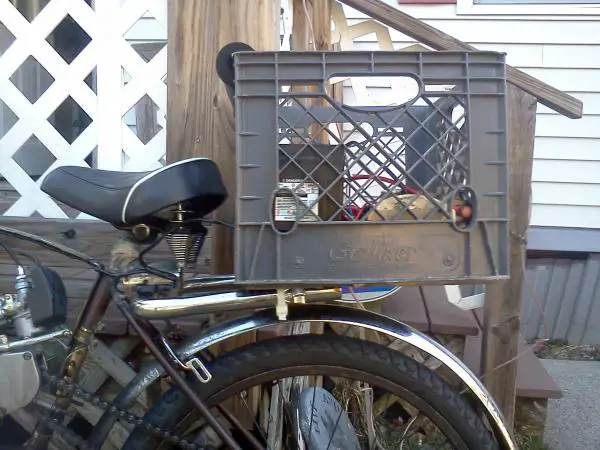 homemade rear rack welded on