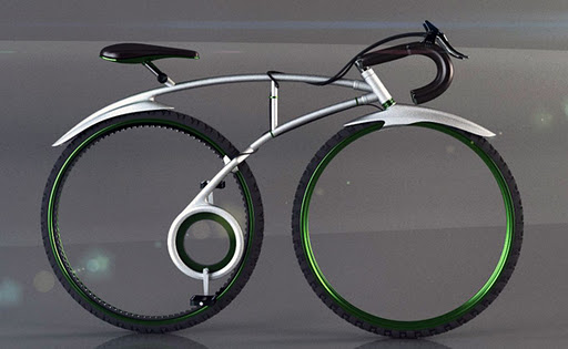 I'm looking at this wondering where can ya put a motor wicked cool design. to say the least 
 I bet this guy had someone jam a stick in his spokes wh