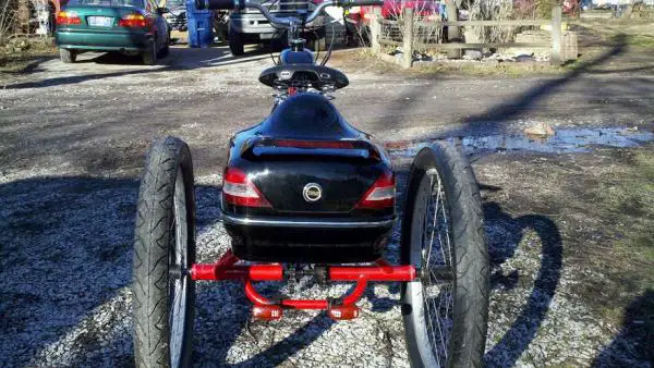 Locking trunk w/battery pack inside, from local M/C shop.