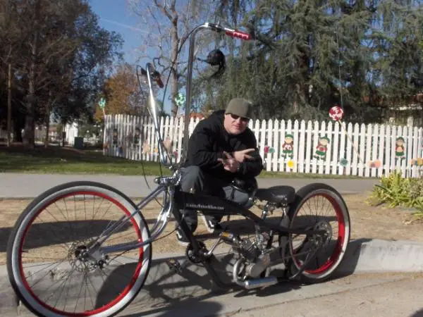 Me & the first 'Low Rider Rat Rod' @ the Christmas ride a few years ago.