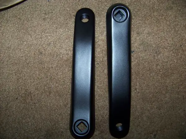 new crank arms for my shift kit. fresh paint.