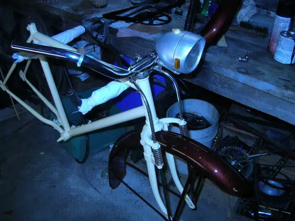 Old school #4 being reassembled after new paint