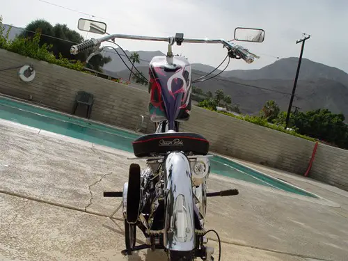 rear view fishtail pipe