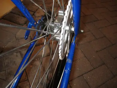 Rear wheel with Pirate sprocket